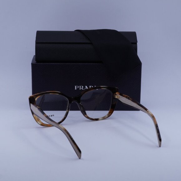 Prada PRB04V 07R1O1 Cat Eye Eyeglasses - Havana Caramel 53mm - Picture 11 of 11
